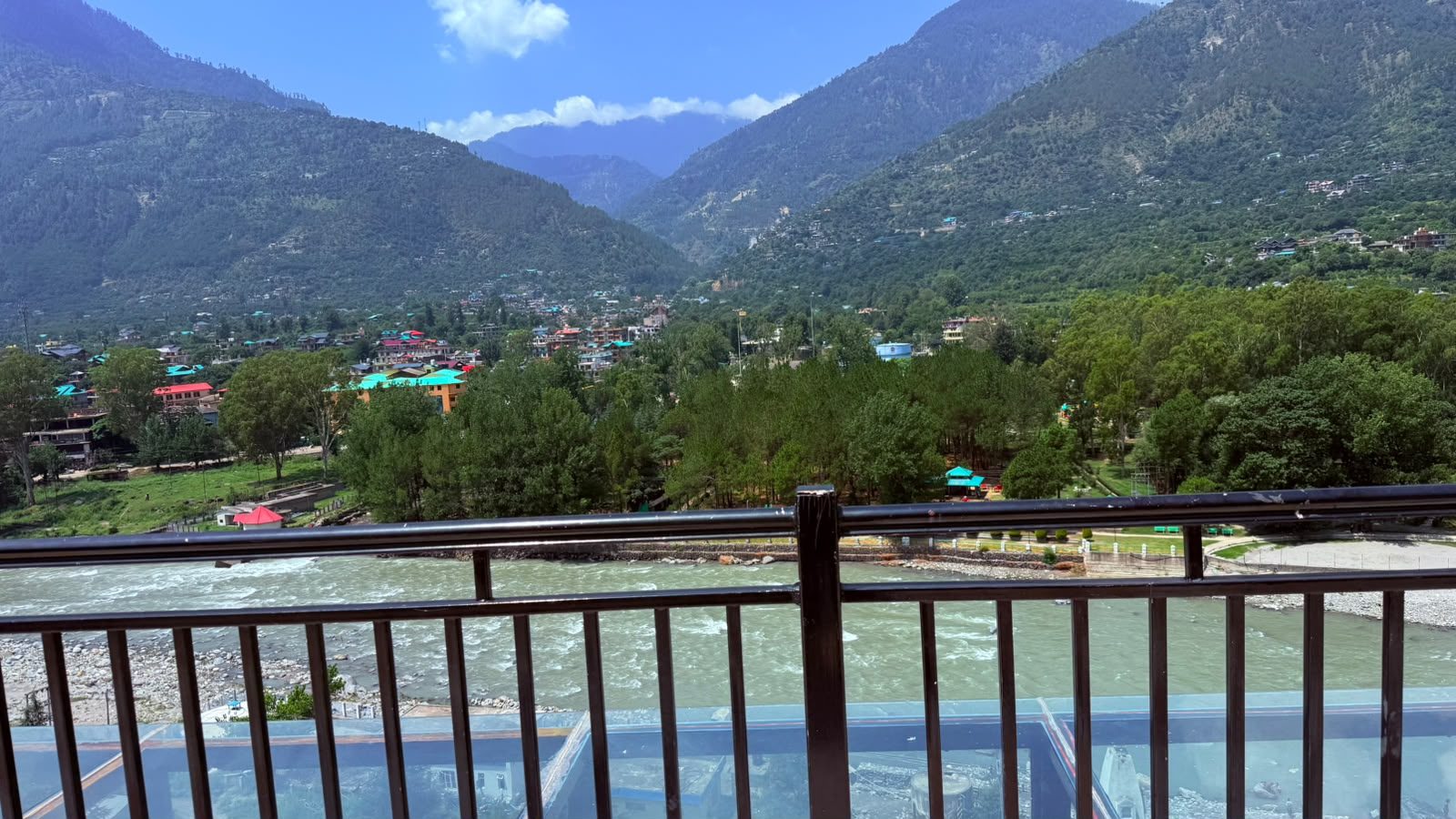 View of the Beas river valley and mountains from River Heights, Kullu