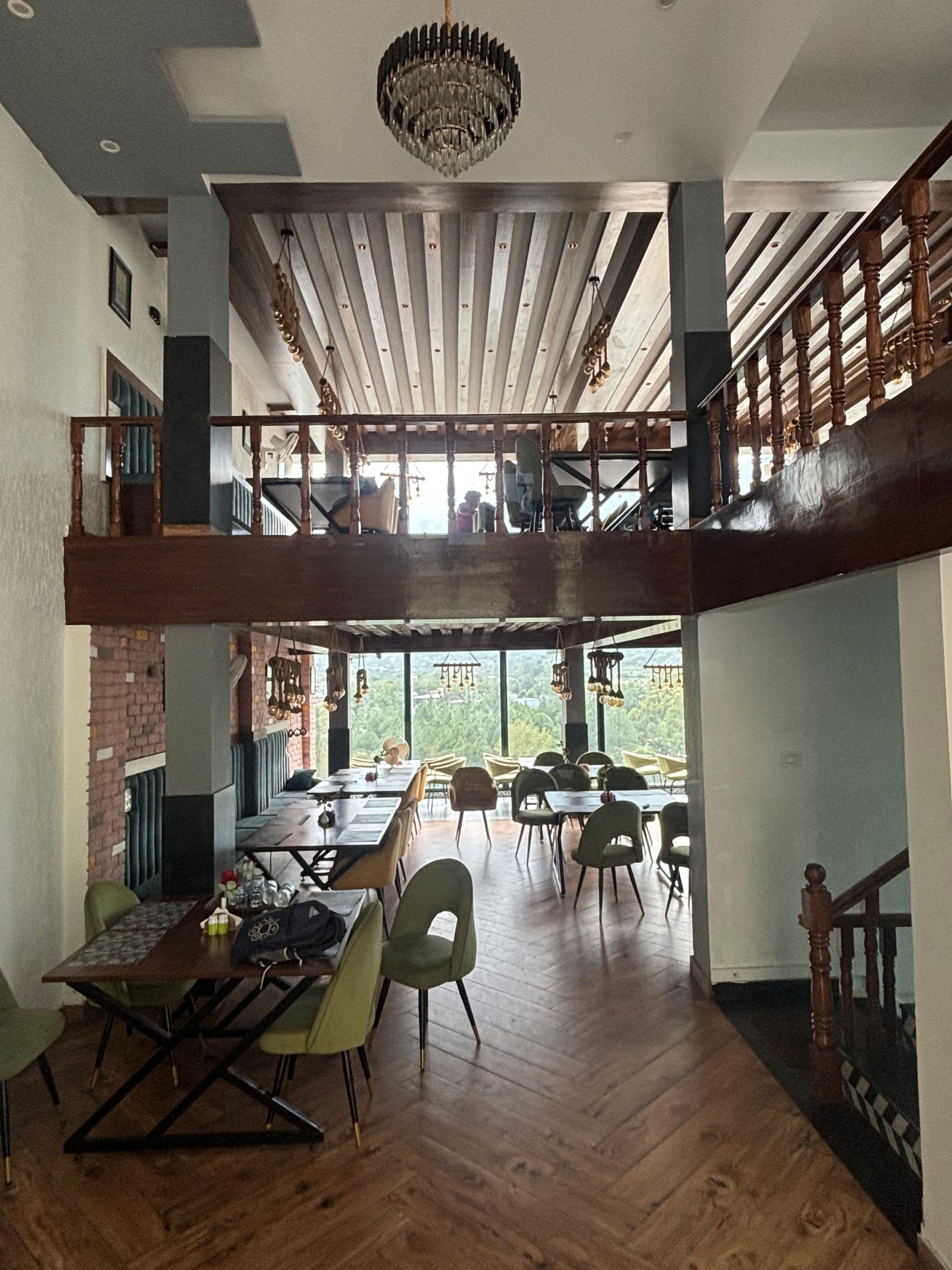 Double-height restaurant interior